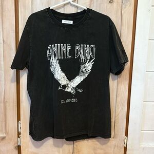 Anine Bing Lilli tee washed black size M . NWOT.